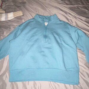 Target blue quarter zip sweatshirt
